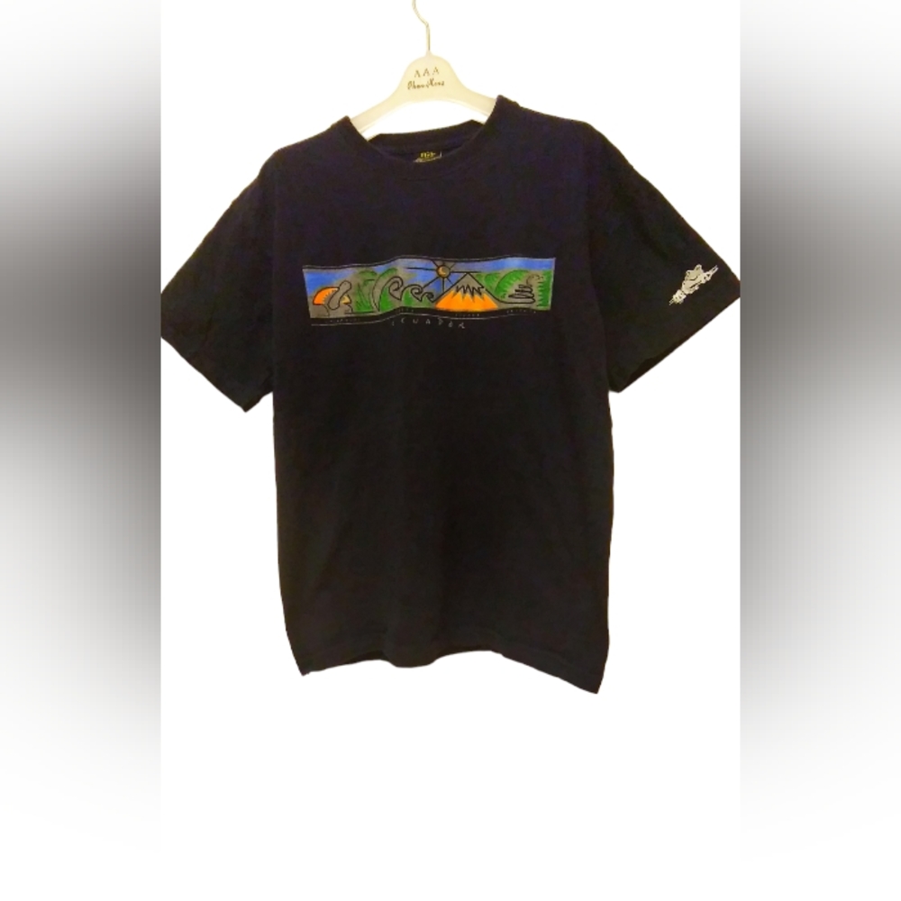 Vintage Hyla Navy Blue Short Sleeves Cotton t-shirt Size Medium.
